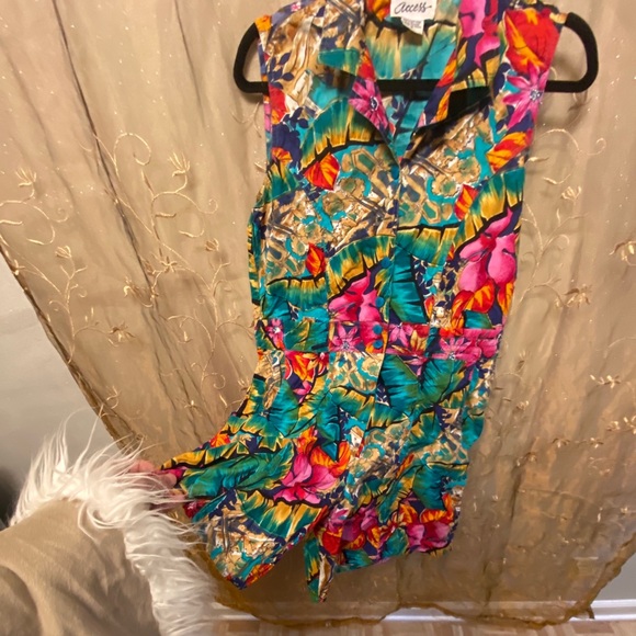 S small vintage floral 100% cotton romper - Picture 3 of 10